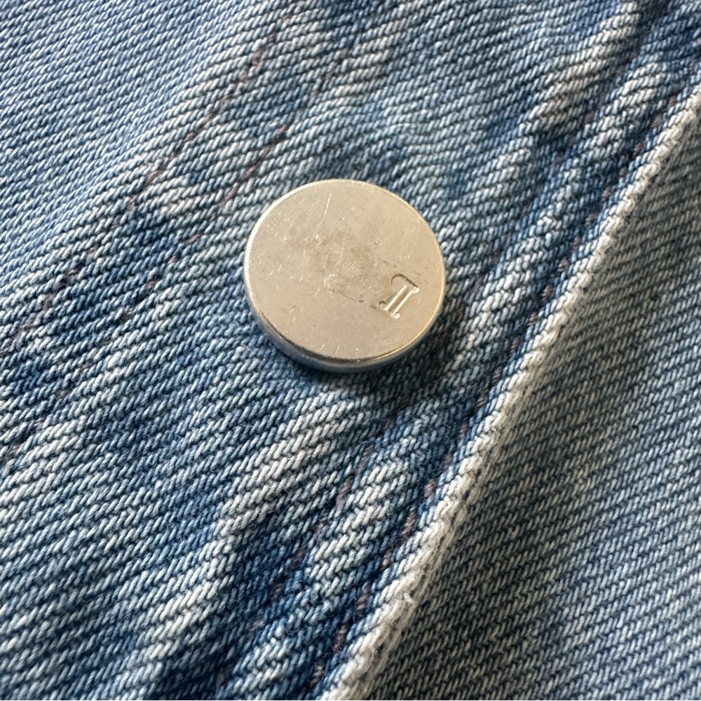 Pilcro Anthropologie The Tillie Relaxed Denim Shacket Jacket Womens XS Pockets - Picture 9 of 9